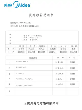 Midea美的 美的冰箱BCD-215TGM(E)琉璃白